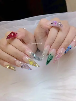 ネイル HANA 長さだしのネイルデザイン