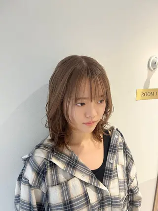 ミディアム 大宮レイヤーカット× 透明感カラー rioのヘアスタイル
