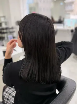 セミロング カラー ラベンダー💜グレー 🩶ミント‪🩵のヘアスタイル
