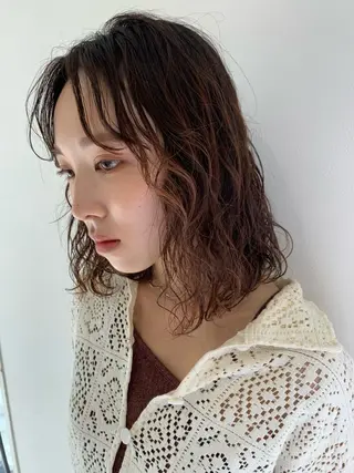 ミディアム パーマ チバ タクミのヘアスタイル