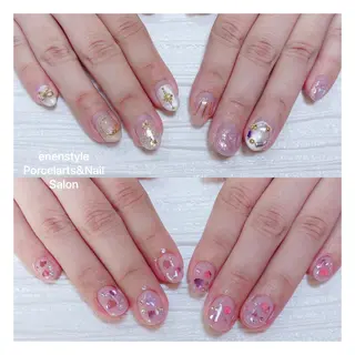 ミディアム ネイル 🐾enen style 🐾のネイルデザイン