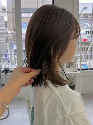 ミディアム カラー レイヤーボブ/ 艶カラー/サナ🌼のヘアスタイル