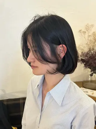 ミディアム 水谷 優華のヘアスタイル