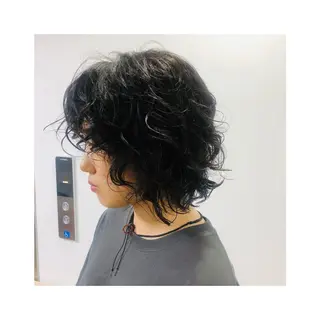 ミディアム パーマ 高山りな🌼 (メンズも可能です)のヘアスタイル