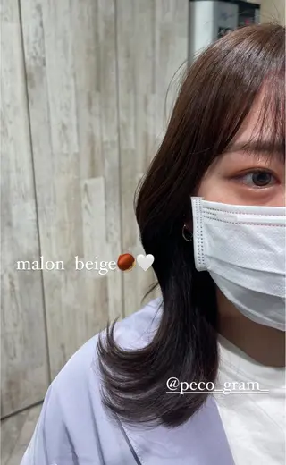 ミディアム 🍑韓国風レイヤー 🍑莉子のヘアスタイル