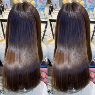 セミロング 美髪矯正透明感カラー 江川 和輝のヘアスタイル