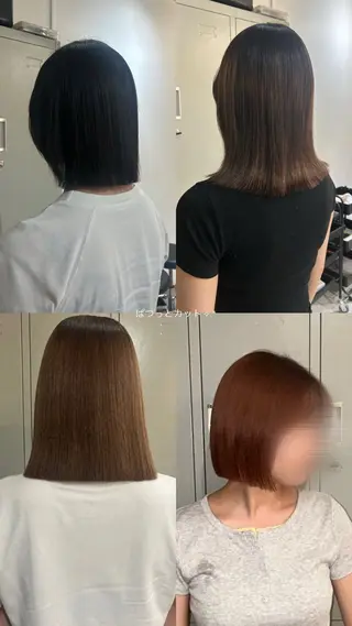 ショート 🩷透明感カラー 🩷レイヤー・ボブのヘアスタイル