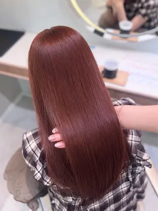 ロング カラー 暖色⌇﻿縮毛矯正⌇﻿ 𝐀𝐤𝐚𝐫𝐢のヘアスタイル