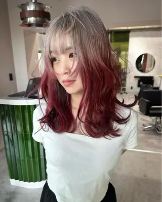 ロング カラー 梅田デザインカラー 🌈🏆ヒノキのヘアスタイル