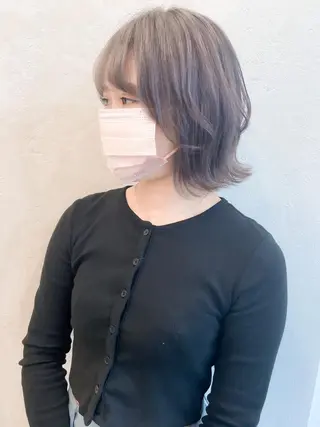 ミディアム カラー Luxbe hakataのヘアスタイル