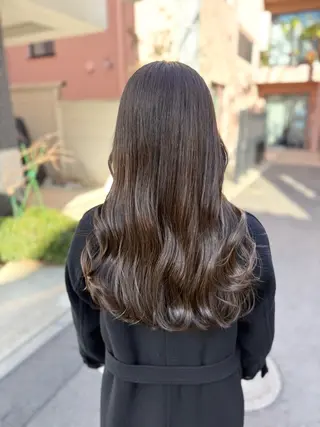 ロング カラー グレージュ/レイヤー /韓国ヘア/RISAのヘアスタイル