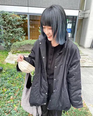 ミディアム カラー パーマ ヘアアレンジ メンズ キッズ ネイル マツエク・マツパ アイブロウ tatsumi/ボブ ウルフ/レイヤーのヘアスタイル
