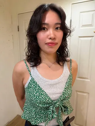 セミロング パーマ YUKI デジパ モデル募集中！のヘアスタイル