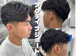 ショート パーマ メンズ 亀井隆汰/メンズ専門 パーマ特化美容師のヘアスタイル