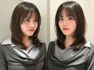 ミディアム カラー -みつま はるな-のヘアスタイル
