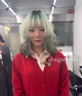 ミディアム カラー 💜ハイトーン💛 マジカルかいちゃんのヘアスタイル