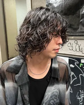ショート カラー パーマ ヘアアレンジ メンズ 💎髪質改善特化💎 RUITOのヘアスタイル