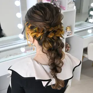 ヘアアレンジ 麻優 ヘアセットのヘアスタイル