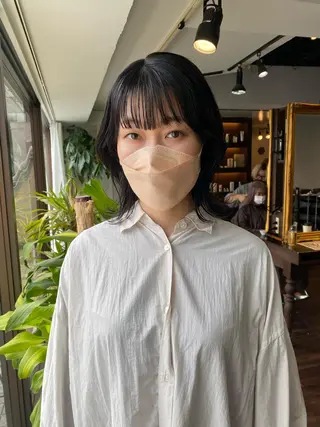 ミディアム カラー ヘアアレンジ レイヤーカット×髪質 改善🇰🇷シオリのヘアスタイル