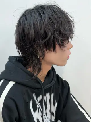 ショート カラー パーマ ヘアアレンジ メンズ 渋谷  中性ヘア あかりのヘアスタイル