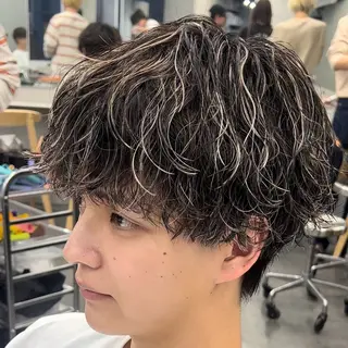ミディアム カラー ヘアアレンジ メンズ fifth 石川 凪のヘアスタイル