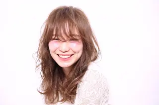 ミディアム カラー パーマ レイヤーカット✂️ 横浜No1♡下鳥翔子のヘアスタイル