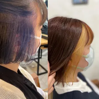 ミディアム カラー 和田 真弥のヘアスタイル