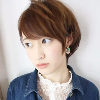 ショート カラー パーマ tuuli トゥーリのヘアスタイル