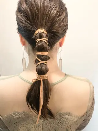 ミディアム ヘアアレンジ ダメージレスサロン✨ kayo🌱のヘアスタイル