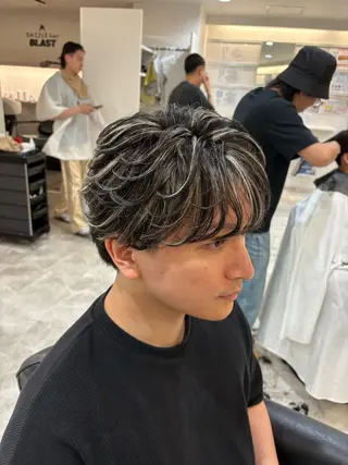 ショート カラー パーマ メンズ メンズ美容師/ フェザー/池戸晴也のヘアスタイル