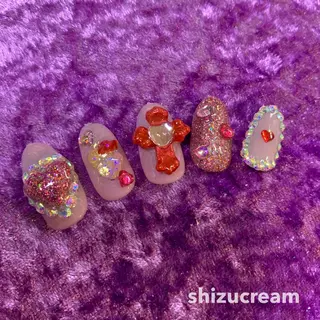 ネイル shizucream 痛デコネイル専門のネイルデザイン