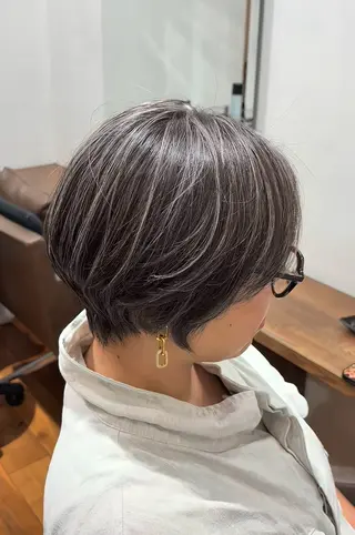 ショート カラー 佐藤優晟/カラー/ 癖毛ショート/表参道のヘアスタイル