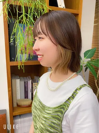 ショート カラー 似合わせレイヤー/ ケアパーマ/高倉のヘアスタイル