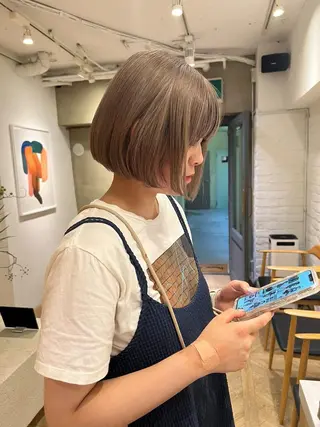 ショート 似合わせレイヤー ＆縮毛矯正のヘアスタイル