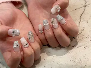 ネイル 韓国/ワンホン/長さ 出しつけ放題🎀のネイルデザイン