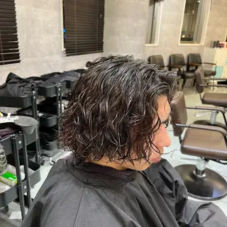 パーマ メンズ ケアブリーチ🌟 ♢WATARU♢のヘアスタイル