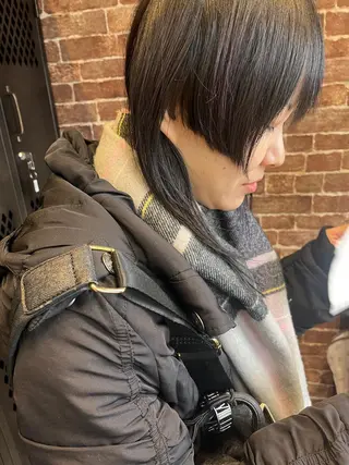 ミディアム カラー パーマ ヘアアレンジ メンズ キッズ ネイル マツエク・マツパ アイブロウ 久木原 ゆりのヘアスタイル