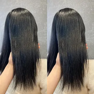セミロング カラー み うのヘアスタイル