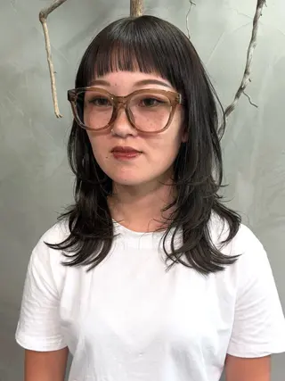 ミディアム カラー RorriM natsuのヘアスタイル