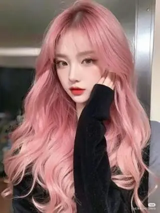 ロング カラー 🤍淡色ピンク&ラベ ンダーYUKI🤍のヘアスタイル