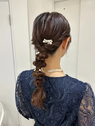 セミロング ヘアアレンジ レイヤー/ヘアセット 💐nao.のヘアスタイル