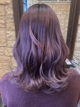 セミロング カラー ブリーチカラー⸜♡⸝ クルミ🐍のヘアスタイル