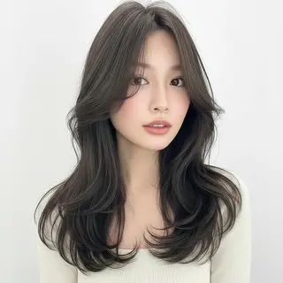 セミロング SOURCE茨木/ ヘアケア/艶カラー✨のヘアスタイル