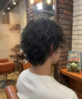 ミディアム パーマ flencia 丸 和博|カットのヘアスタイル