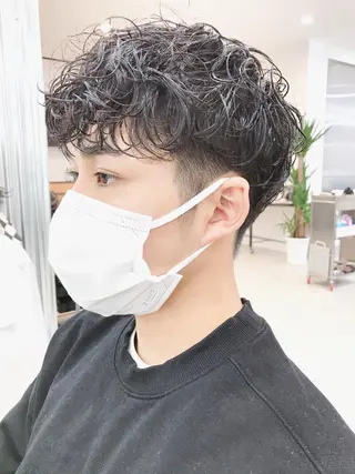 ショート パーマ メンズ メンズパーマ タカキリョウのヘアスタイル