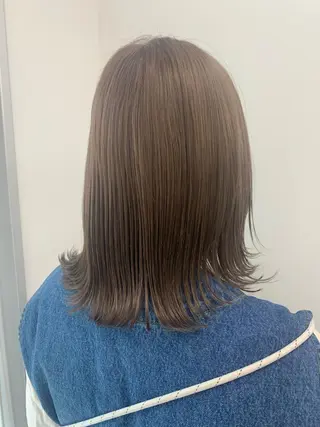 ミディアム カラー パーマ ヘアアレンジ メンズ キッズ ネイル マツエク・マツパ アイブロウ 似合せレイヤー/ 柔らか透明感カラーのヘアスタイル