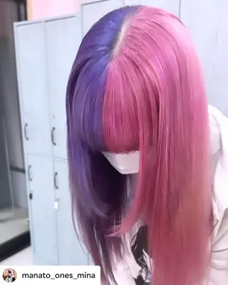 セミロング カラー ブリーチ特化🌈 MANATOのヘアスタイル