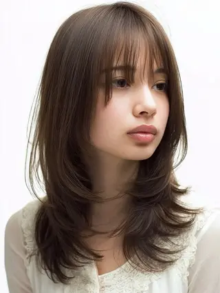 ロング 絶対綺麗な暖色カラー 🎯あります✨増渕✨のヘアスタイル