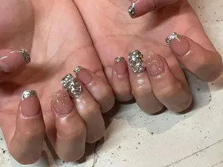 ネイル 韓国/ワンホン/長さ 出しつけ放題🎀のネイルデザイン