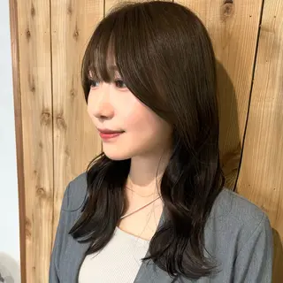 セミロング カラー DELICO 大宮 🧚‍♀️ かみののヘアスタイル